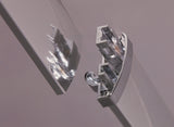 From 1400 to 2250mm L Shape Shower Screen Semi-frameless Double Sliding Door Chrome Fittings 6mm Glass 2000mm Height