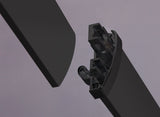 From 1400 to 2250mm L Shape Shower Screen Semi-frameless Double Sliding Door Matt Black Fittings 6mm Glass 2000mm Height