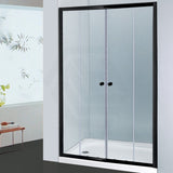 From 1400 to 2250mm Wall to Wall Shower Screen Double Sliding Variant Colour Semi-frameless Fittings Tempered Glass 2000mm Height