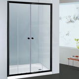 From 1400 to 2250mm Wall to Wall Shower Screen Double Sliding Variant Colour Semi-frameless Fittings Tempered Glass 2000mm Height