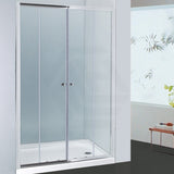 From 1400 to 2250mm Wall to Wall Shower Screen Double Sliding Variant Colour Semi-frameless Fittings Tempered Glass 2000mm Height