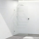 From 800 to 1200x2000mm Frameless Walk-in Shower Screen Single Fixed Panel Variant Colour Brackets 10mm Fluted Glass
