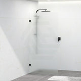 From 800 to 1200x2000mm Frameless Walk-in Shower Screen Single Fixed Panel Variant Colour Brackets 10mm Fluted Glass