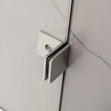 From 800mm to 1200mm Square Shower Screen Pivot Door With Return Panel Variant Colour Frameless 10mm Glass 2000mm Height