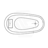 Broadway FS21 1800x900x800mm Oval Acrylic Freestanding Spa Bathtub