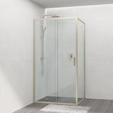 920-1750x2000mm L Shape Shower Screen Sliding Door Variant Colour Semi-frameless 6mm Glass with Return Panel