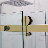1400-2530x2000mm Shower Screen Wall to Wall Sliding Door Variant Colour Stainless Steel Frameless 3 Panels