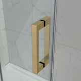 1400-2530x2000mm Shower Screen Wall to Wall Sliding Door Variant Colour Stainless Steel Frameless 3 Panels