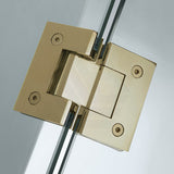 G#1(Gold) 800~1150mm Diamond Shape Shower Screen Pivot Door Brushed Gold Frameless 10mm Glass 2000mm Height