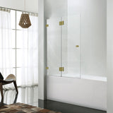 850/1000x1500mm Fixed & Swing Bathtub Shower Screen 10mm Tempered Glass Frameless Panel Variant Colour Hardware