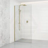 900/1000/1200x2000mm Frameless Shower Screen Single Door Fixed Panel 10mm Glass Variant Colour Channel