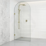 900/1000x2200mm Arch Frameless Shower Screen Fixed Panel Tempered Glass Variant Colour