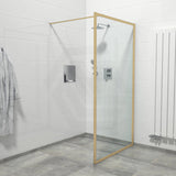 900-1200x2000mm Framed Walk-in Shower Screen Single Door Panel 6mm Thickness Glass Variant Colour Available