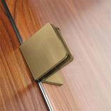 G#1(Gold) From 300 to 1200x2000mm Frameless Walk In Shower Screen Single Fixed Panel Brushed Gold Brackets 10mm Glass