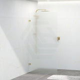 From 800 to 1200x2000mm Frameless Walk-in Shower Screen Single Fixed Panel Variant Colour Brackets 10mm Fluted Glass