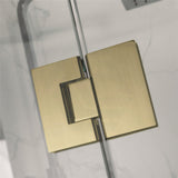 From 800mm to 1200mm Square Shower Screen Pivot Door With Return Panel Variant Colour Frameless 10mm Glass 2000mm Height