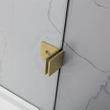 From 800mm to 1200mm Square Shower Screen Pivot Door With Return Panel Variant Colour Frameless 10mm Glass 2000mm Height