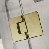 500-1400mm L Shape Frameless Shower Screen Hinge Door Fixed Panel Variant Colour Fittings 10mm Glass