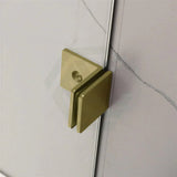 500-1400mm L Shape Frameless Shower Screen Hinge Door Fixed Panel Variant Colour Fittings 10mm Glass