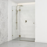 685-1400mm Wall to Wall Shower Screen Hinge and Door Panel Variant Colour Fittings Frameless 10mm Glass