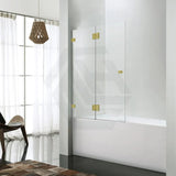 850/1000x1500mm Fixed & Swing Bathtub Shower Screen 10mm Tempered Glass Frameless Panel Variant Colour Hardware