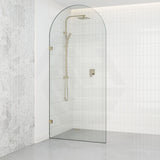 900/1000x2200mm Arch Frameless Shower Screen Fixed Panel Tempered Glass Variant Colour