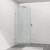 From 800 to 1200x2000mm Frameless Walk-in Shower Screen Single Fixed Panel Variant Colour Brackets 10mm Fluted Glass