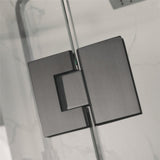 1090-2600mm 3 Panels Wall to Wall Shower Screen Frameless 10mm Glass Variant Colour Fittings