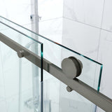 M#1(Gunmetal Grey) 1180-2000x2000mm Sliding Shower Screen L Shape Frameless Gunmetal Grey Square Handle 10mm Glass