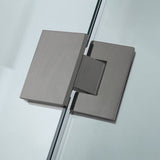 M#1(Gunmetal Grey) 800~1150mm Diamond Shape Shower Screen Pivot Door Gunmetal Grey Frameless 10mm Glass 2000mm Height