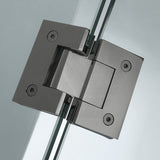 M#1(Gunmetal Grey) 800~1150mm Diamond Shape Shower Screen Pivot Door Gunmetal Grey Frameless 10mm Glass 2000mm Height