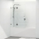 850/1000x1500mm Fixed & Swing Bathtub Shower Screen 10mm Tempered Glass Frameless Panel Variant Colour Hardware