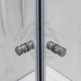 M#1(Gunmetal Grey) 800-1200mm Square / Rectangle Shower Screen Gunmetal Grey Semi-frameless Double Sliding 6mm Glass 2000mm Height