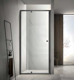 850-1250x2000mm Semi-frameless Shower Screen Pivot Door Wall to Wall Variant Colour Fittings 6mm Glass