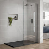 900/1000/1200x2000mm Frameless Shower Screen Single Door Fixed Panel 10mm Glass Variant Colour Channel