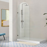 900/1000x2200mm Arch Frameless Shower Screen Fixed Panel Tempered Glass Variant Colour