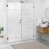 940-1910mm Frameless Wall to Wall Shower Screen Door Hung with Fix Panel in Variant Colour Fittings 10mm Glass
