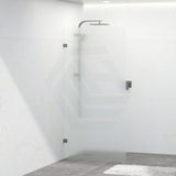 From 800 to 1200x2000mm Frameless Walk-in Shower Screen Single Fixed Panel Variant Colour Brackets 10mm Fluted Glass