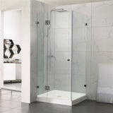 From 800mm to 1200mm Square Shower Screen Pivot Door With Return Panel Variant Colour Frameless 10mm Glass 2000mm Height