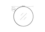 Mirror Round 900mm- Matt Black