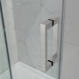 1400-2530x2000mm Shower Screen Wall to Wall Sliding Door Variant Colour Stainless Steel Frameless 3 Panels