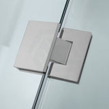500-1400mm L Shape Frameless Shower Screen Hinge Door Fixed Panel Variant Colour Fittings 10mm Glass