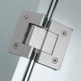 N#1(Nickel) 800~1150mm Diamond Shape Shower Screen Pivot Door Brushed Nickel Frameless 10mm Glass 2000mm Height