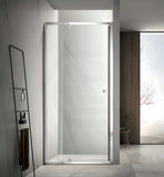 850-1250x2000mm Semi-frameless Shower Screen Pivot Door Wall to Wall Variant Colour Fittings 6mm Glass