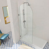900/1000x2200mm Arch Frameless Shower Screen Fixed Panel Tempered Glass Variant Colour