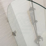 900/1000x2200mm Arch Frameless Shower Screen Fixed Panel Tempered Glass Variant Colour