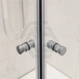 N#1(Nickel) 800-1200mm Square / Rectangle Shower Screen Brushed Nickel Semi-frameless Double Sliding 6mm Glass 2000mm Height