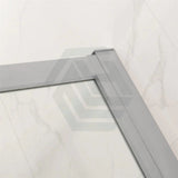 N#1(Nickel) 800-1200mm Square / Rectangle Shower Screen Brushed Nickel Semi-frameless Double Sliding 6mm Glass 2000mm Height
