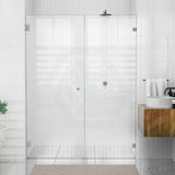 940-1910mm Frameless Wall to Wall Shower Screen Door Hung with Fix Panel in Variant Colour Fittings 10mm Glass