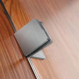 N#1(Nickel) From 300 to 1200x2000mm Frameless Walk In Shower Screen Single Fixed Panel Brushed Nickel Brackets 10mm Glass